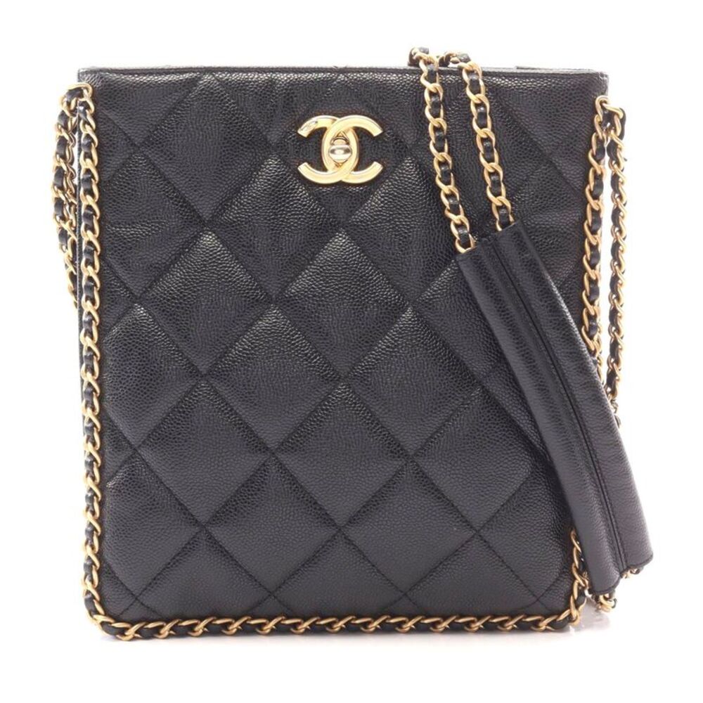 Chanel Small Shopping Bag Caviar Skin Black